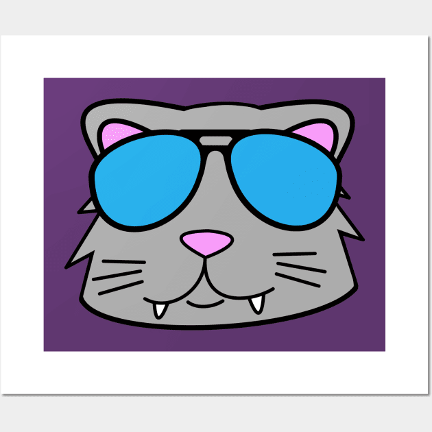 Cool Cat Wall Art by flimflamsam